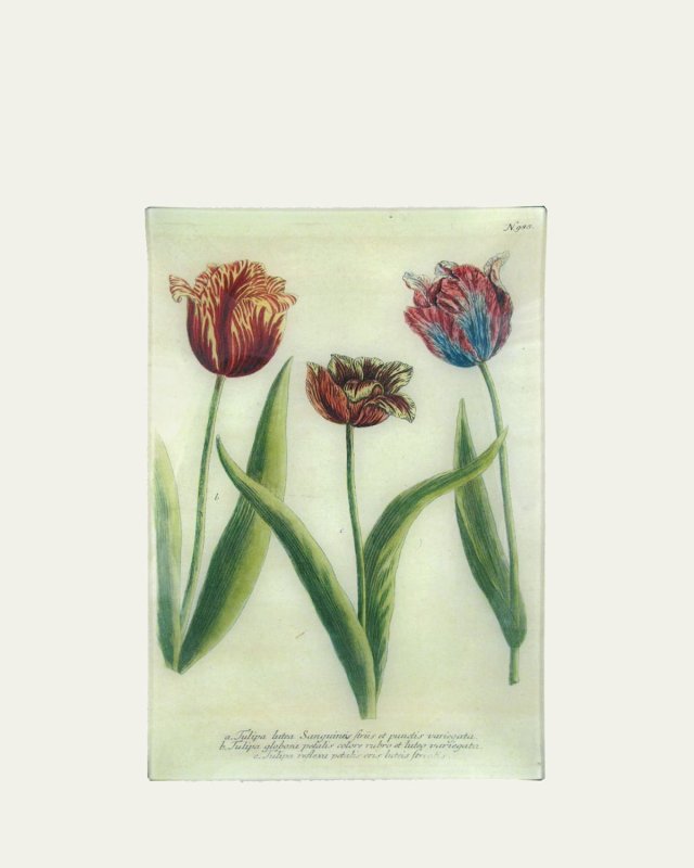 Flowers Rectangular Tray, 10" x 16"